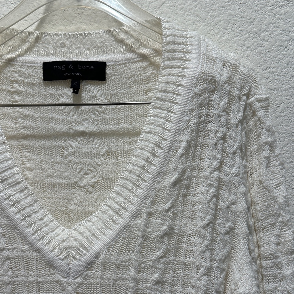 rag‎ & bone Ivory V-Neck Sweater - Picture 3 of 7